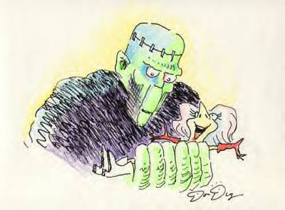 Original 
storyboard art by Don Duga for the Rankin/Bass motion picture Mad 
Monster Party.