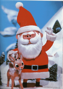 Rudolph and Santa promotional photo